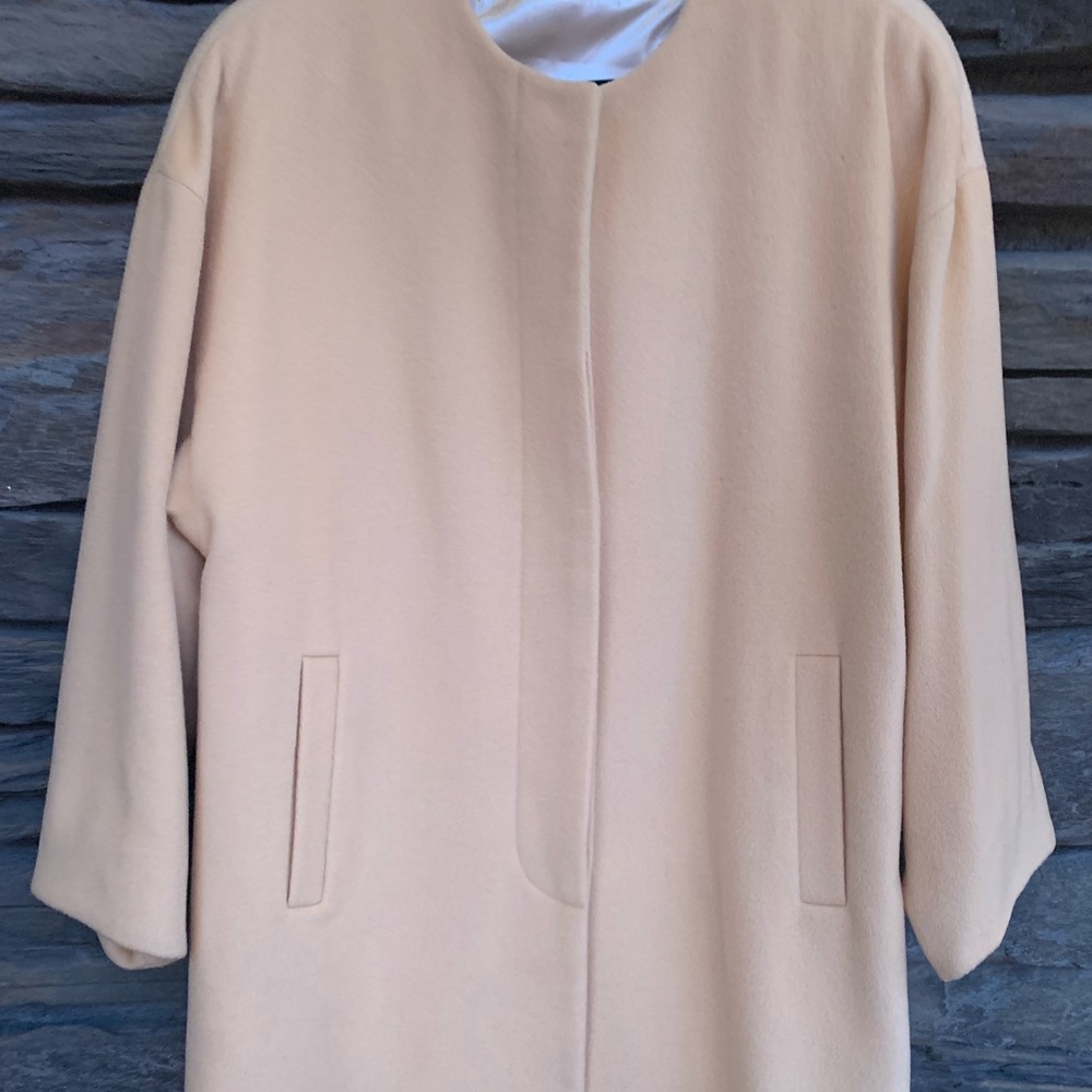 Barbara Bui Kabuki Swing Coat Blush Cream Large Like new